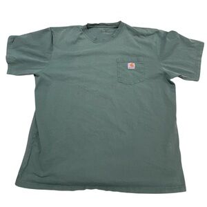 Carhartt Green XL T-Shirt Men’s Pocket Tee Workwear Fit Heavyweight Casual